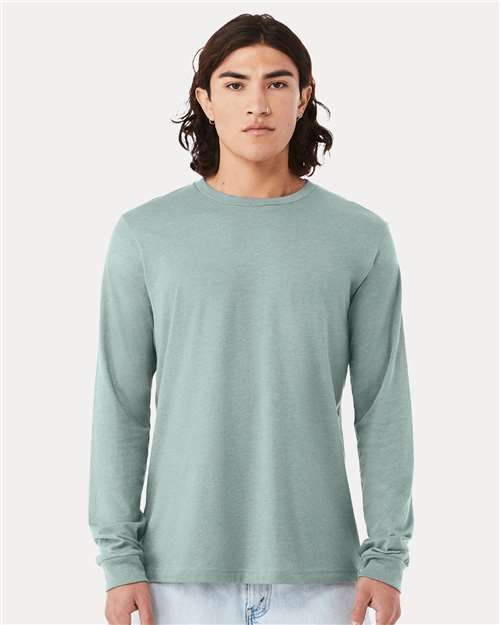 BELLA + CANVAS Heather CVC Long Sleeve Tee 3501CVC