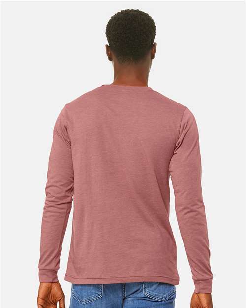 BELLA + CANVAS Heather CVC Long Sleeve Tee 3501CVC
