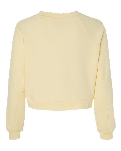 BELLA + CANVAS Women's Crop Raglan Crewneck Sweatshirt 7505