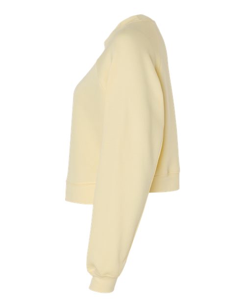 BELLA + CANVAS Women's Crop Raglan Crewneck Sweatshirt 7505