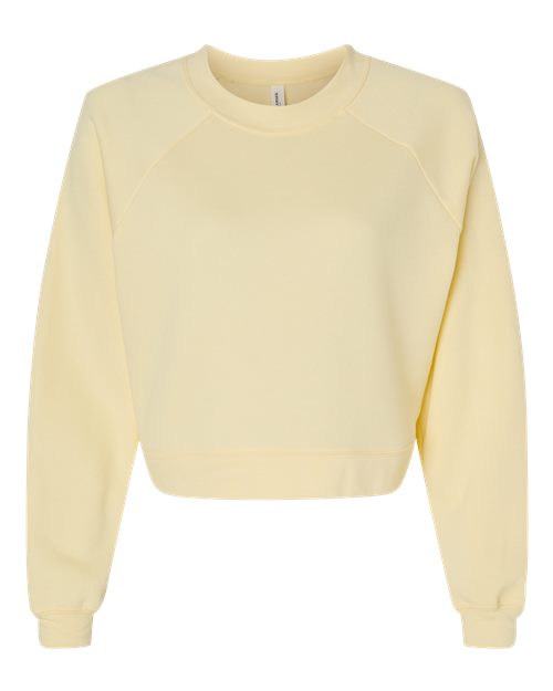 BELLA + CANVAS Women's Crop Raglan Crewneck Sweatshirt 7505