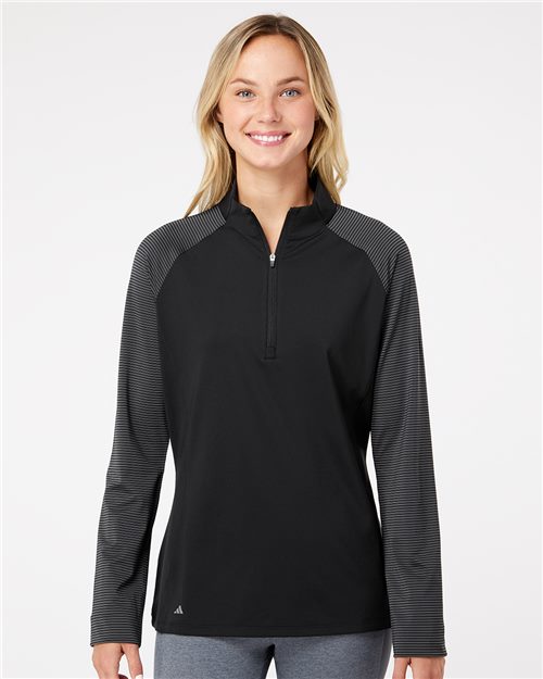 Adidas Women's Ultimate365 Lightweight Raglan Quarter-Zip Pullover A521