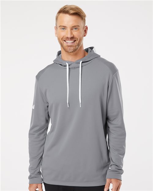 Adidas Men's Textured Mixed Media Midweight Hooded Sweatshirt A530