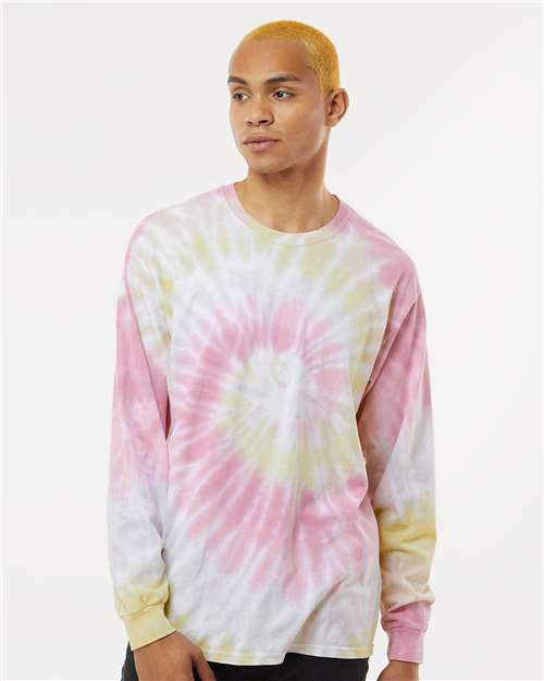 Colortone Unisex Tie-Dyed Long Sleeve T-Shirt 2000