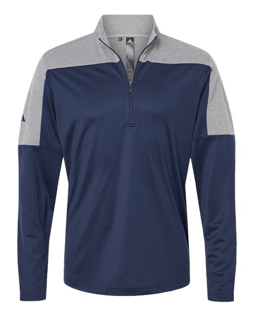 Adidas Men's Ultimate365 Lightweight Colorblocked Quarter-Zip Pullover A552