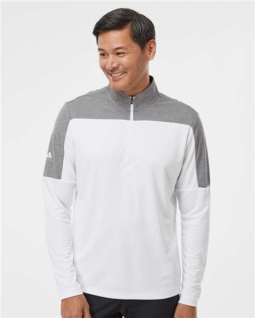 Adidas Men's Ultimate365 Lightweight Colorblocked Quarter-Zip Pullover A552