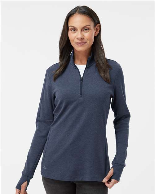 Adidas Women's 3-Stripes Quarter-Zip Sweater Pullover A555
