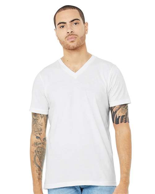 BELLA + CANVAS Unisex Heather CVC V-Neck Tee 3005CVC