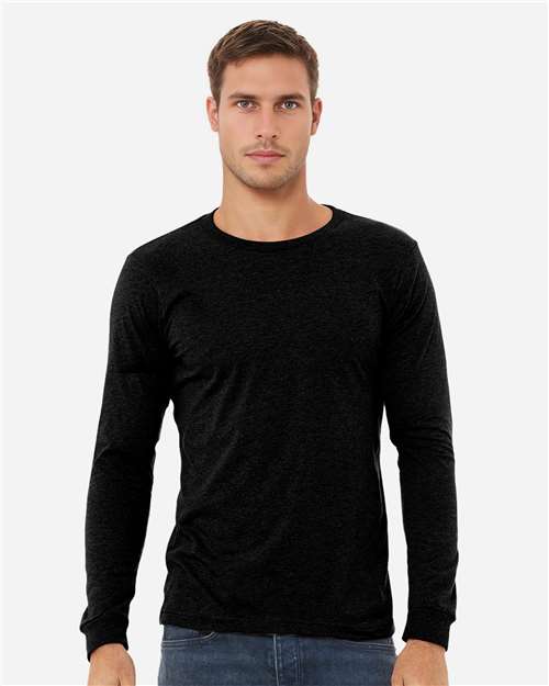 BELLA + CANVAS Heather CVC Long Sleeve Tee 3501CVC