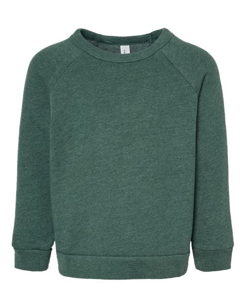 BELLA + CANVAS Toddler Sponge Fleece Raglan Crewneck Sweatshirt 3901T