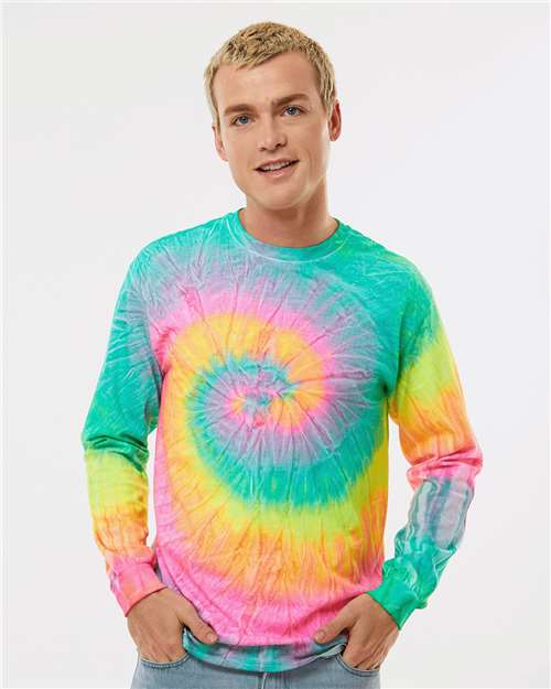 Colortone Unisex Tie-Dyed Long Sleeve T-Shirt 2000