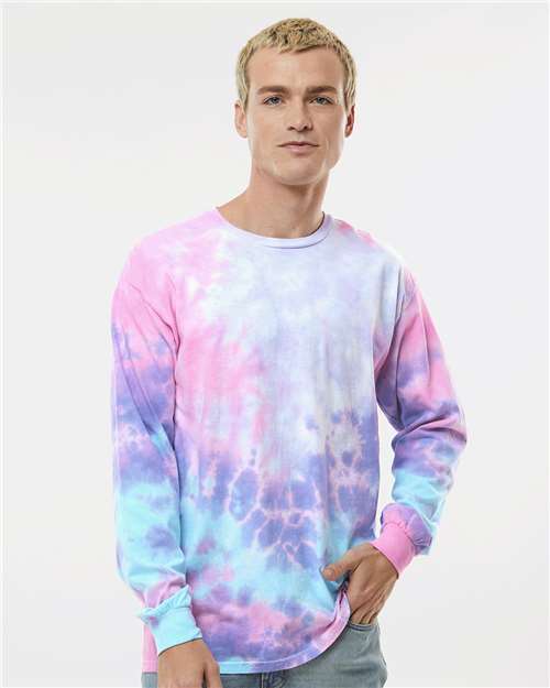 Colortone Unisex Tie-Dyed Long Sleeve T-Shirt 2000