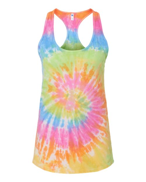 Colortone Women's Tie-Dyed Racerback Tank Top 3400