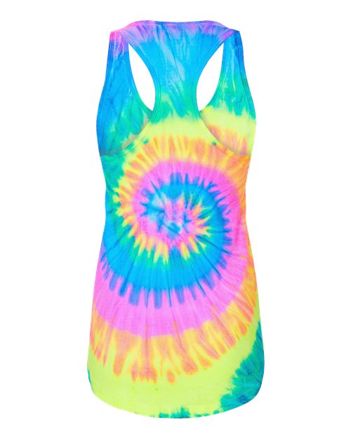 Colortone Women's Tie-Dyed Racerback Tank Top 3400