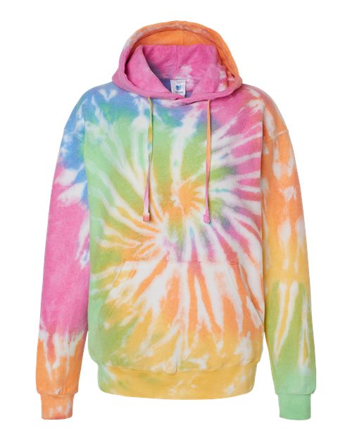 Colortone Unisex Tie-Dyed Cloud Inside-Out Fleece Hooded Sweatshirt 8600