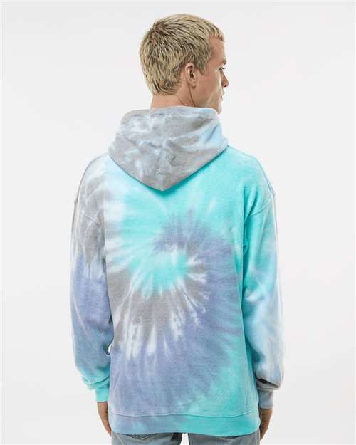 Colortone Unisex Tie-Dyed Cloud Inside-Out Fleece Hooded Sweatshirt 8600