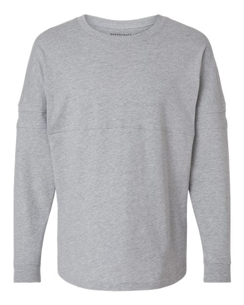 Boxercraft Women's Pom Pom Long Sleeve Jersey T-Shirt BW3514