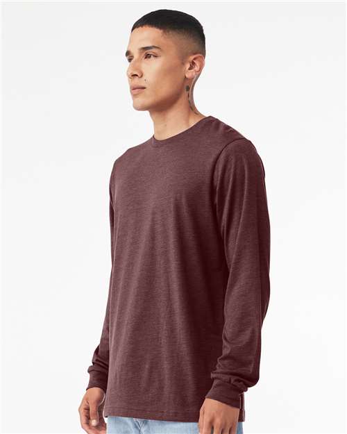 BELLA + CANVAS Heather CVC Long Sleeve Tee 3501CVC