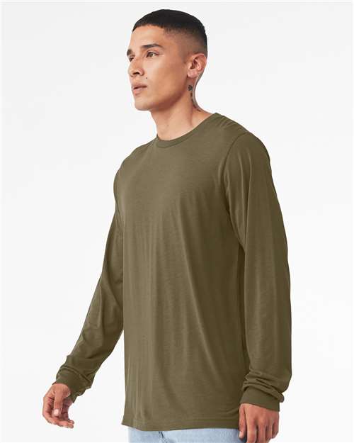 BELLA + CANVAS Heather CVC Long Sleeve Tee 3501CVC