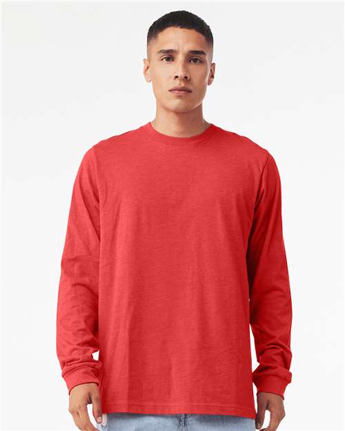 BELLA + CANVAS Heather CVC Long Sleeve Tee 3501CVC