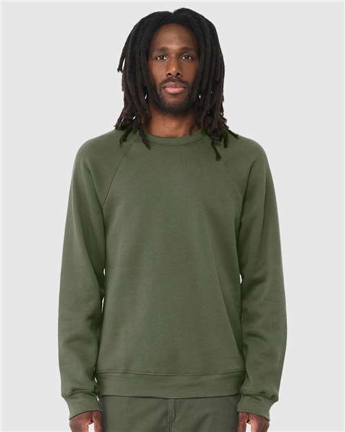 BELLA + CANVAS Unisex Sponge Fleece Raglan Crewneck Sweatshirt 3901