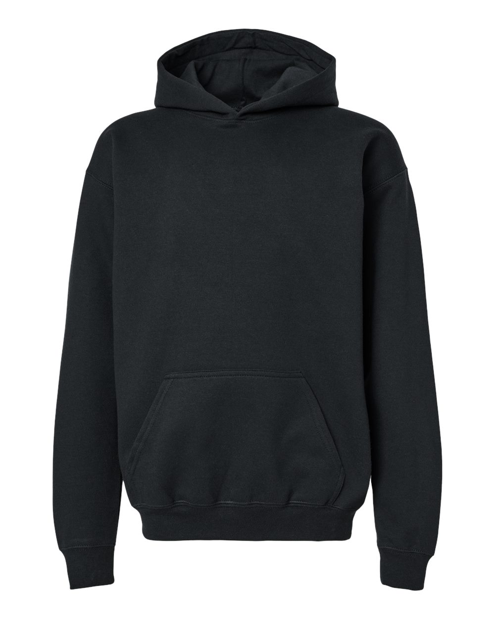 Gildan SF500B - Youth Softstyle® Midweight Hooded Sweatshirt - Black