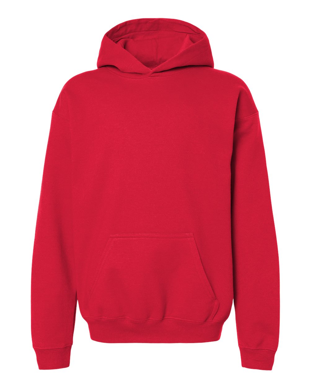 Gildan SF500B - Youth Softstyle® Midweight Hooded Sweatshirt - Red
