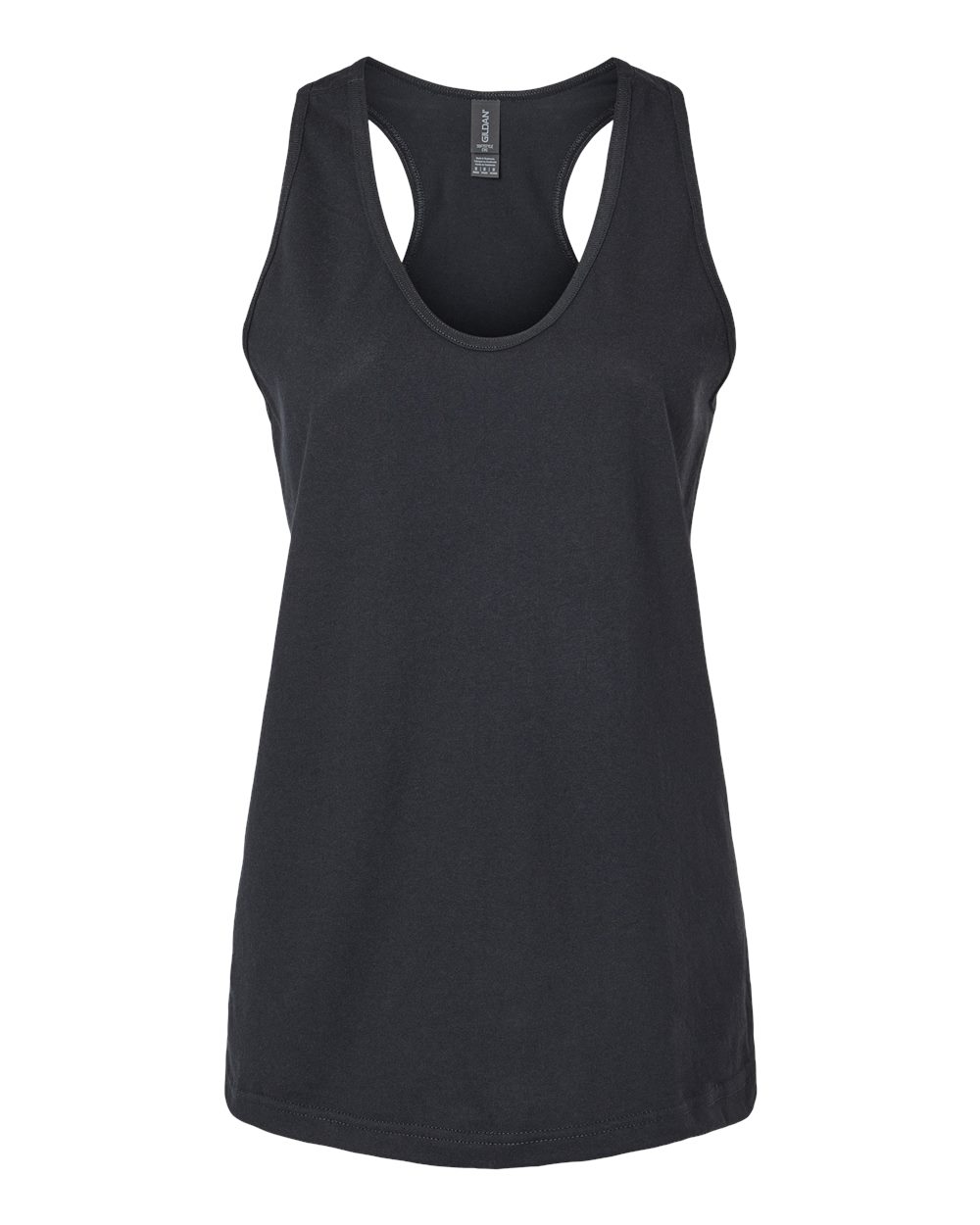 Gildan 64220LCVC - Women's Softstyle® CVC Racerback Tank Top - Pitch Black