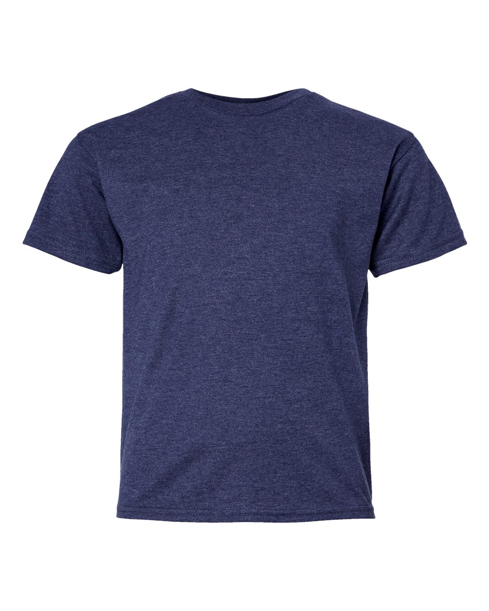 Hanes 498Y - Youth Perfect-T T-Shirt - Heather Navy