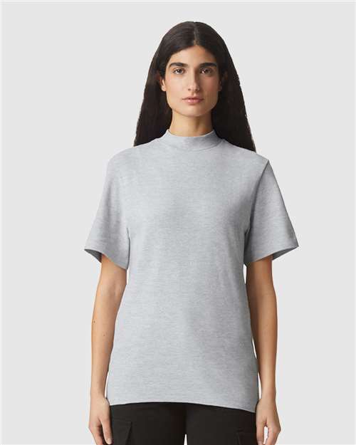 American Apparel Unisex Pique Mockneck Tee 1PQ