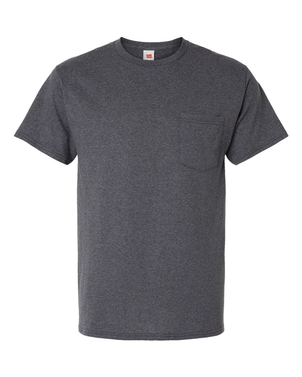 Hanes 5290P - Unisex Essential-T Pocket T-Shirt - Charcoal Heather
