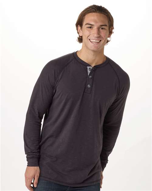 Boxercraft Unisex Henley Long Sleeve T-Shirt BM3101