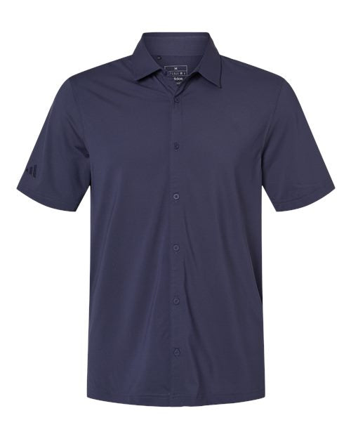 Adidas Men's Full Button Down Short Sleeve Shirt A595