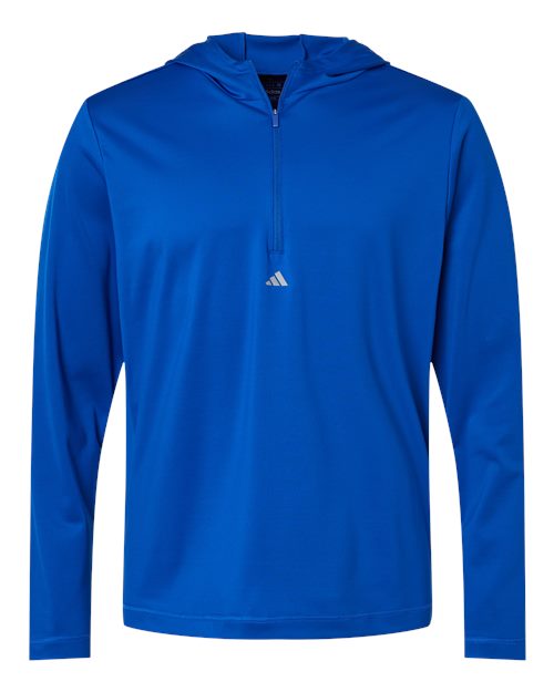 Adidas Men's Lightweight Quarter-Zip Hooded Pullover A596