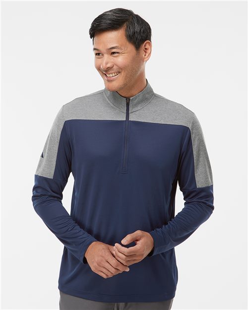 Adidas Men's Ultimate365 Lightweight Colorblocked Quarter-Zip Pullover A552