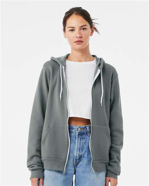 BELLA + CANVAS Unisex Sponge Fleece Full-Zip Hoodie Sweatshirt 3739