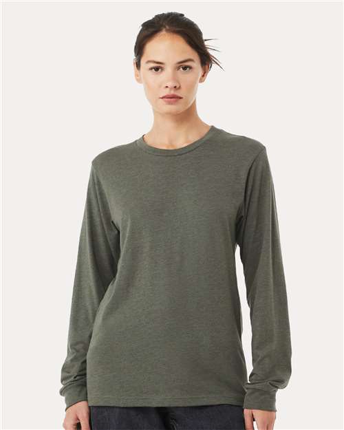 BELLA + CANVAS Heather CVC Long Sleeve Tee 3501CVC