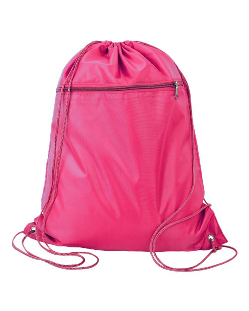 Q-Tees Polyester Drawstring Backpack Q135200