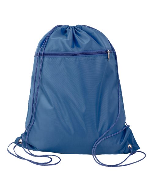 Q-Tees Polyester Drawstring Backpack Q135200