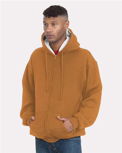 Bayside Unisex USA-Made Super Heavy Thermal Lined Full-Zip Hooded Sweatshirt 940