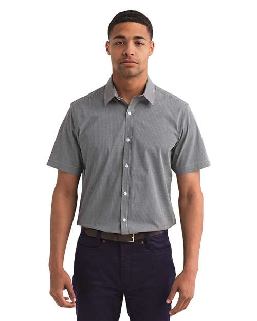 Artisan Collection by Reprime Men's Microcheck Gingham Cotton Shirt RP221