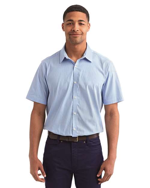 Artisan Collection by Reprime Men's Microcheck Gingham Cotton Shirt RP221