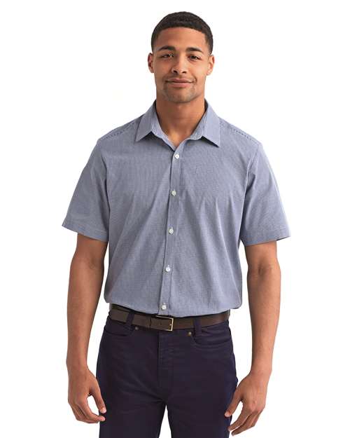Artisan Collection by Reprime Men's Microcheck Gingham Cotton Shirt RP221