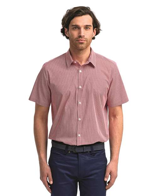 Artisan Collection by Reprime Men's Microcheck Gingham Cotton Shirt RP221