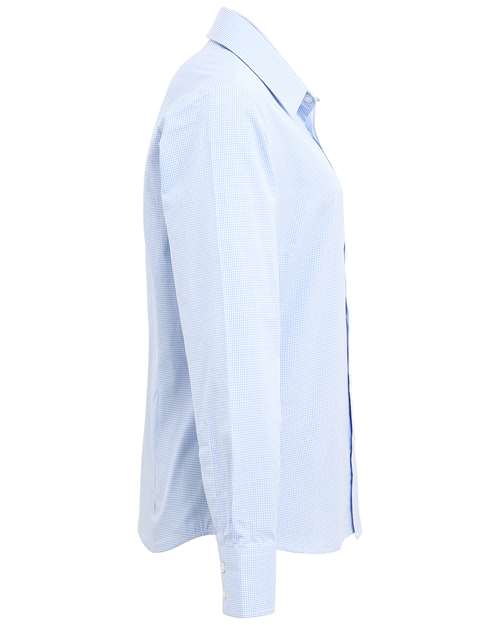 Artisan Collection by Reprime Women's Microcheck Gingham Cotton Shirt RP320