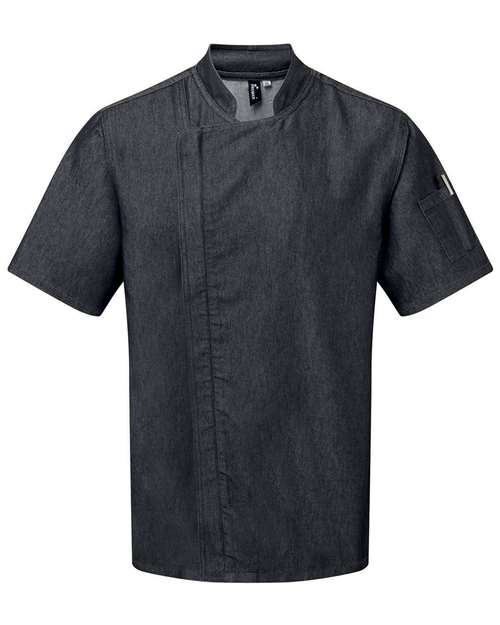 Artisan Collection by Reprime Unisex Zip-Close Short Sleeve Chef's Coat RP906