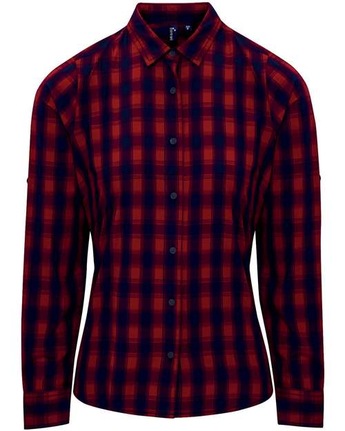 Artisan Collection by Reprime Women's Mulligan Check Cotton Dress Shirt RP350