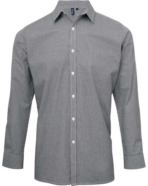 Artisan Collection by Reprime Men's Microcheck Gingham Cotton Shirt RP220