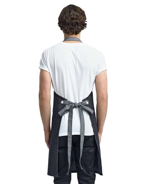 Artisan Collection by Reprime Domain Contrast Denim Bib Apron RP127