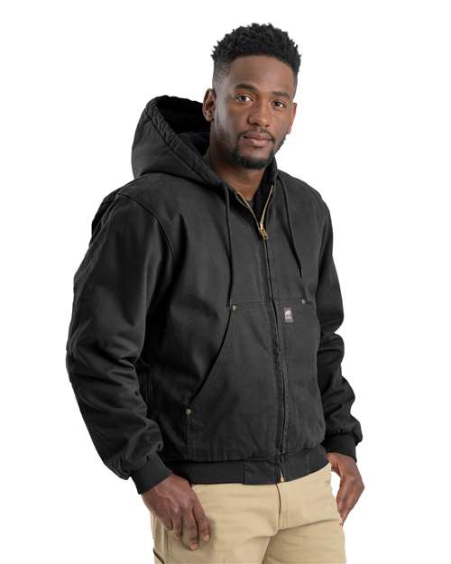 Berne Apparel Men's Heartland Washed Cotton Duck Hooded Jacket HJ375